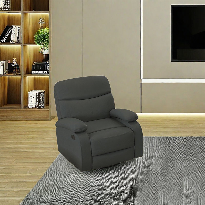 Fauteuil inclinable Sejal, Similicuir gris foncé