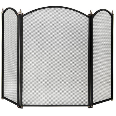 Selby 3 Panel Iron Fireplace Screen