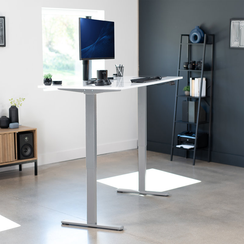 VIVO Electric Dual Motor 71” x 30” Standing Desk, E2B7B Series, Whiteboard/Gray