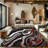 Galaxy Series Abrstract Black/Gray/Ivory/Beige Area Rug-1607346111
