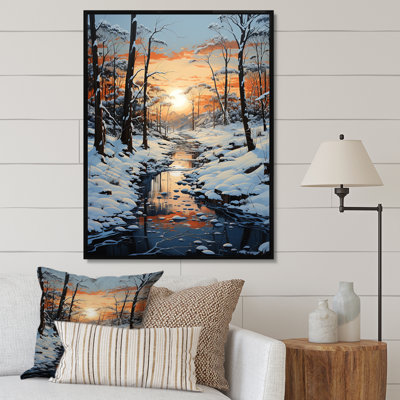 Neige, lever de soleil, étreinte pastorale - impression