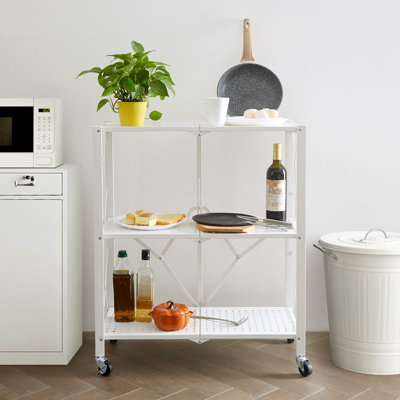 Étagère de rangement pliante en métal 33,85 "H x 27"