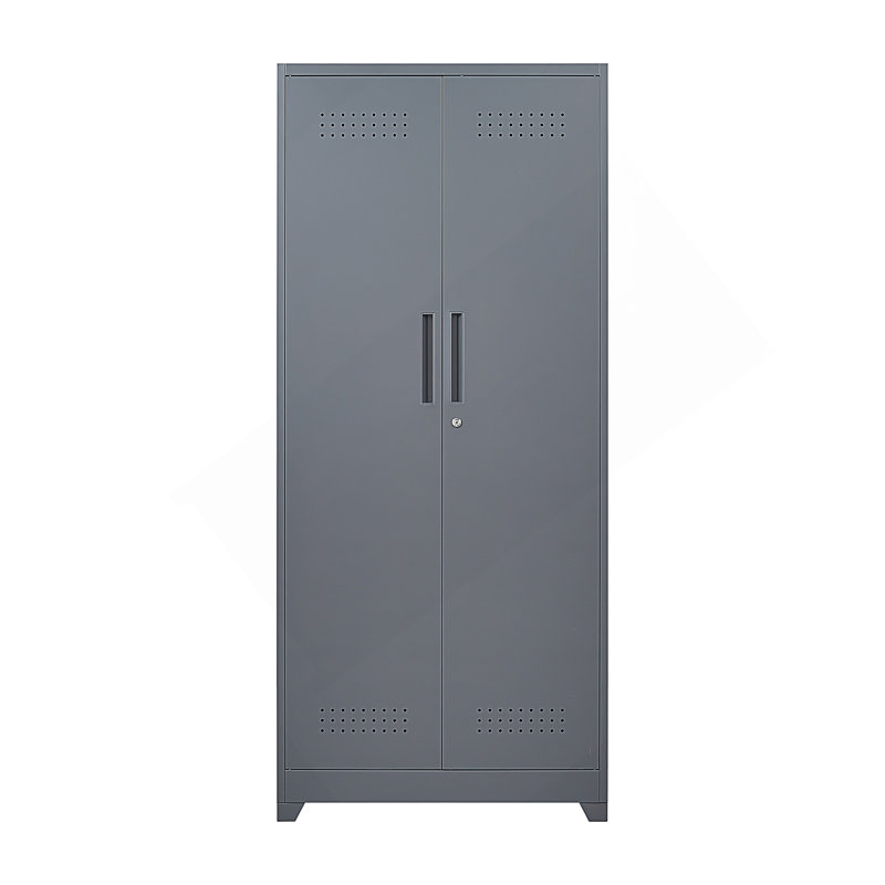 Metal Lockers, Cleaning Tool Cabinets With Locking Doors, High Broom Tool Storage Cabinets, Adjustable Shelves, Large Cabinets For Kitchens, Offices, Shops.