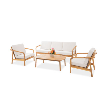 Goodwin 5-Person Acacia Patio Seating Group