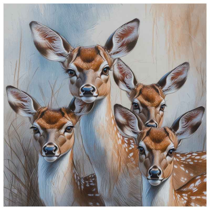 Ensemble de tapis de bain Group of Deer, 24 po L x 17 po L