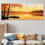 Canot près du lac Sunset - Art mural 5 pièces-1147788595