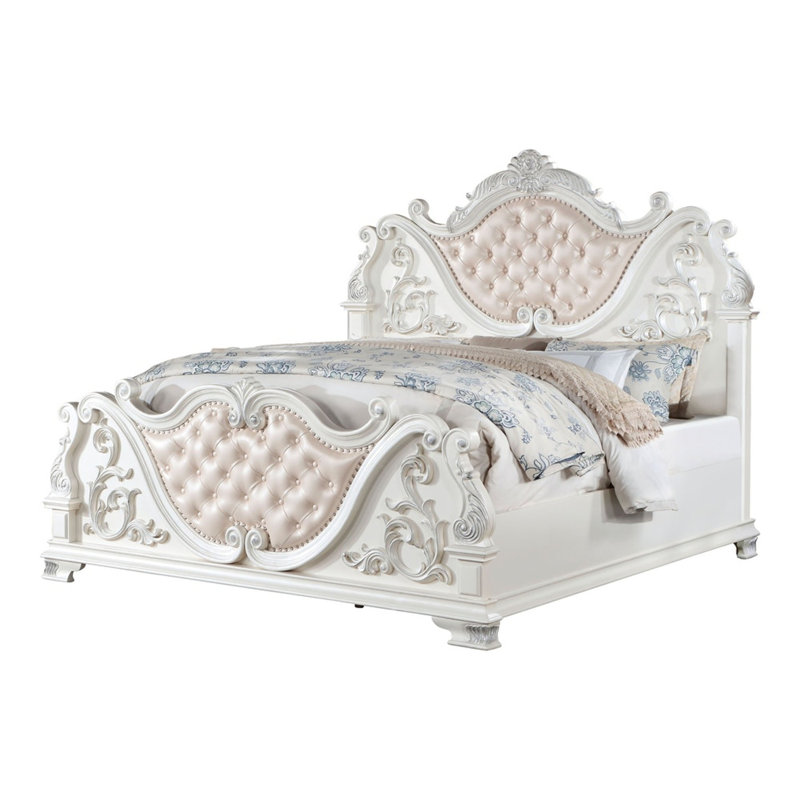 Lit de style contemporain, Grand lit, Blanc