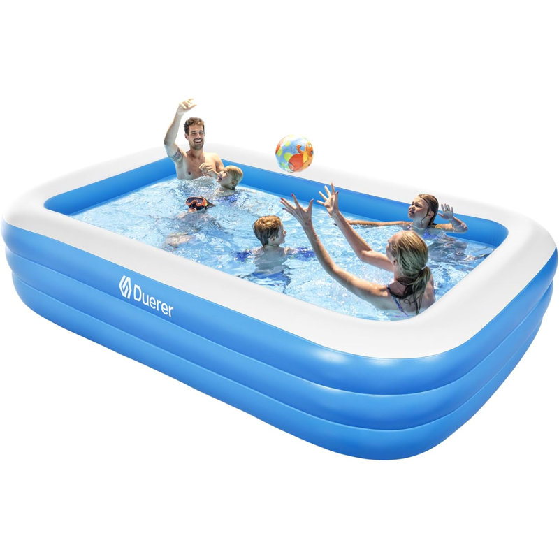 Polyvinyl Chloride (PVC) Rectangle Inflatable Pool 56cm H x 182cm W x 305cm L