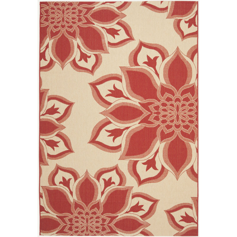 Courtyard Performance Floral Rug, Rectangle 7'10" x 10'