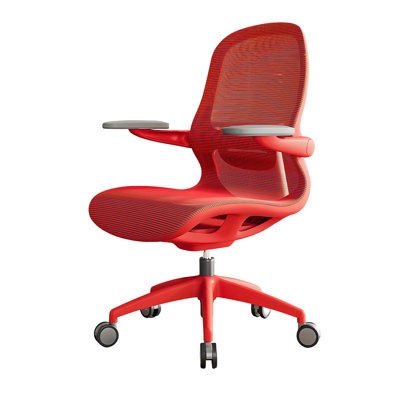 40.75" Italian Minimalist Red Office Chair, 360° Swivel, Comfortable Computer Chair for Home & Conference