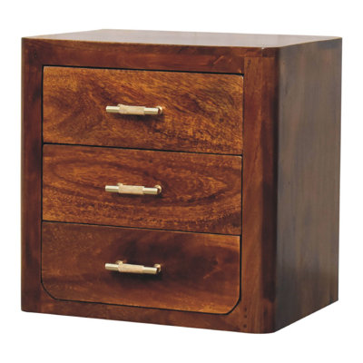 Coniglio 3 Drawer Bedside Table