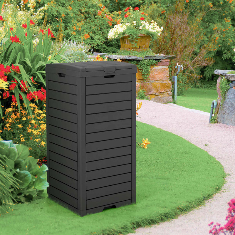 Plastic Handle Trash Can - 31 Gallons