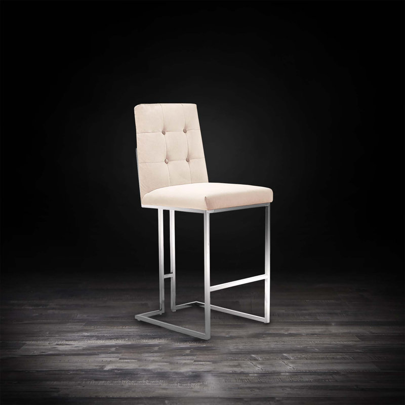 Tabouret de bar Cameron, Beige