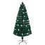 Arbre de Noël illuminé 6 pi avec grandes étoiles et lumières optiques à changement de couleur