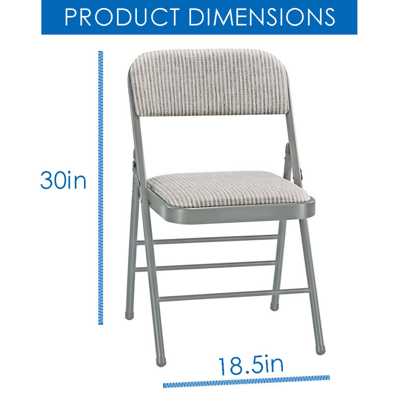 Chaise pliante rembourrée, Blanc