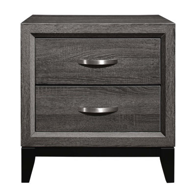 Table de chevet 1pc de style contemporain avec tiroirs en queue d'aronde, mobilier de chambre unique et fonctionnel