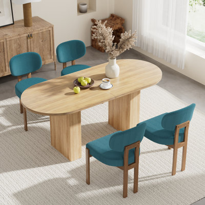 Oval Double Pedestal Kitchen Table Sets