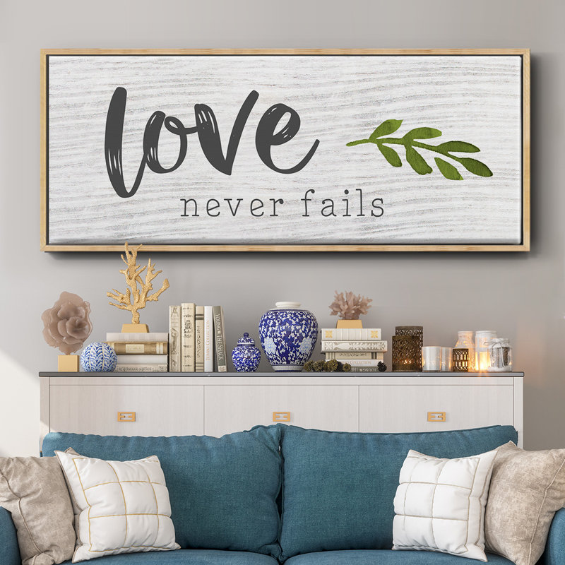 Love Love Fails - Toile encadrée, H 20 po x l 50 po