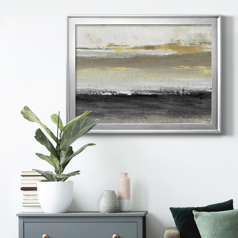 Sandstone Solace, toile encadrée de qualité supérieure - prête à être accrochée, H 18,5 po x l 24,5 po x P 1 po, Argent