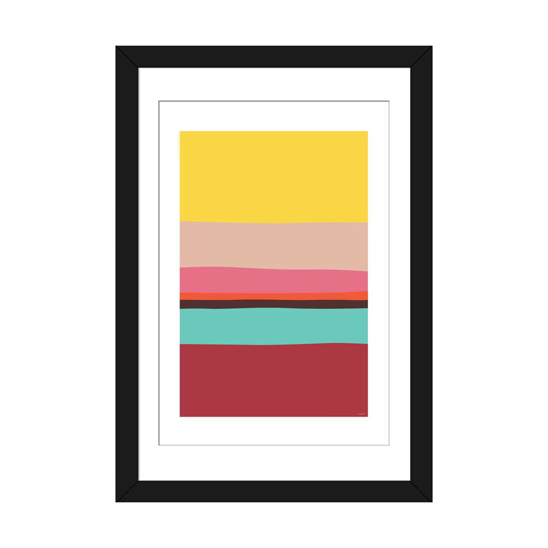 «Modern Abstract III», impression sur toile, H 26 po x l 18 po x P 1,5 po, Papier d'art encadré noir, Blanc