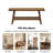 Solid Reclaimed Wood Bench with Shelf-719004248
