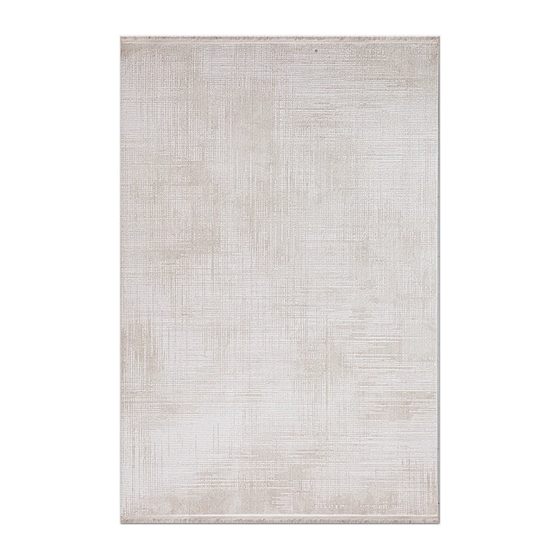Cotton Abstract Indoor Rug, Rectangle 5'3" x 7'7"