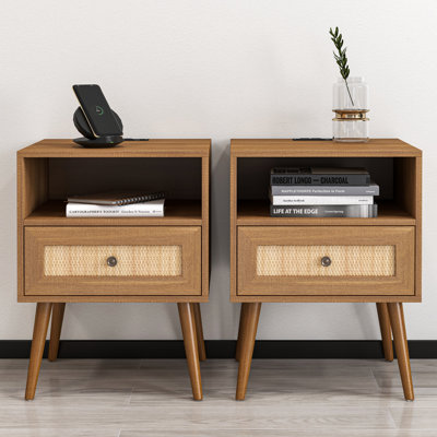 Kunkle Solid + Manufactured Wood Nightstand
