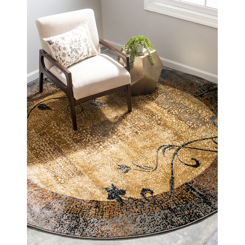 Apex Abstract Indoor Rug, Round 7'10"
