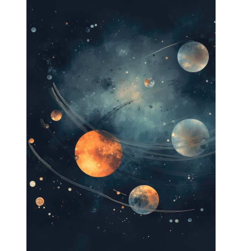 Deep exploration - 36"x48" Framed canvas