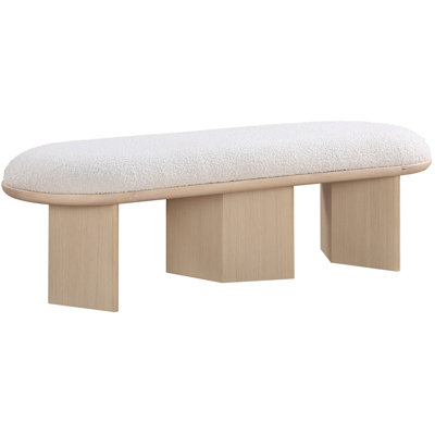 Banc rembourré en tissu Wilshire Boucle