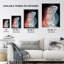 Iguana Modern Red Xray Effect Portrait Wall Art Print