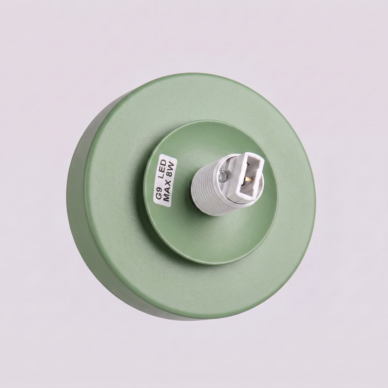 Yoli Steel Flush Mounted Sconce, Sage