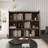 10-Shelf Bookcase, Corner Bookcase, Storage Bookcase, Wood Bookcase, Modern Bookshelf-1589645556