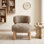 Chaise d'appoint rembourrée en tissu Lana