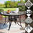 Miyona Round Outdoor Dining Table With Umbrella Hole , 48.03'' in. W 48.03'' in. D