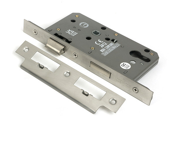 Euro Din Sash Lock, Satin Chrome