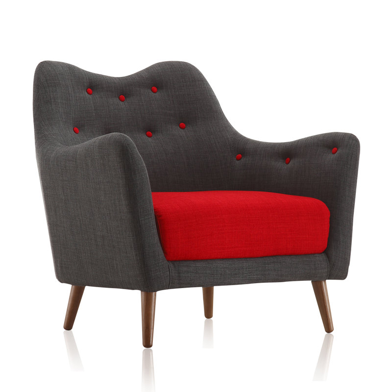 Shuford Upholstered Armchair, Charcoal
