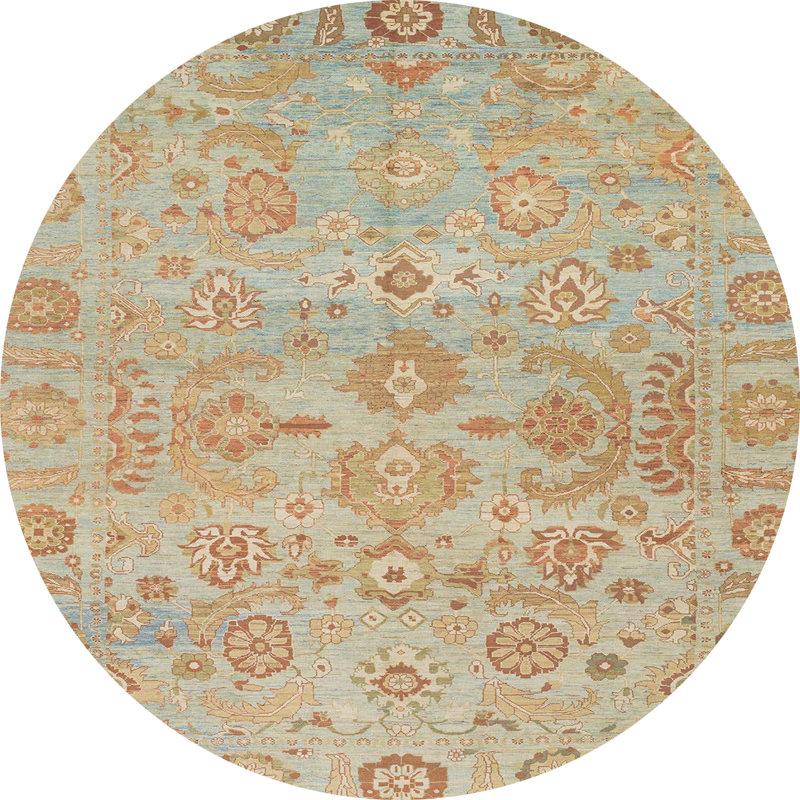 Abstract Indoor Rug, Round 7'