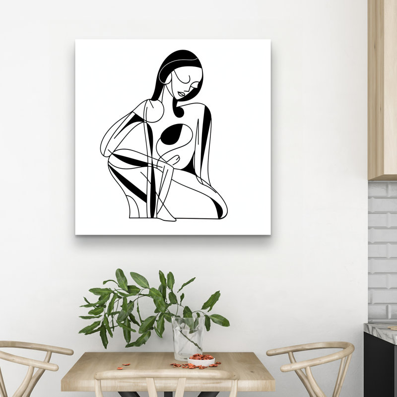 Feminine lines - 32"x32" art on canvas