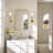 Beveled Bathroom Vanity Mirror with Aluminum Frame, Wall Accent Mirror, Tempered Glass-1488034631-1488034629