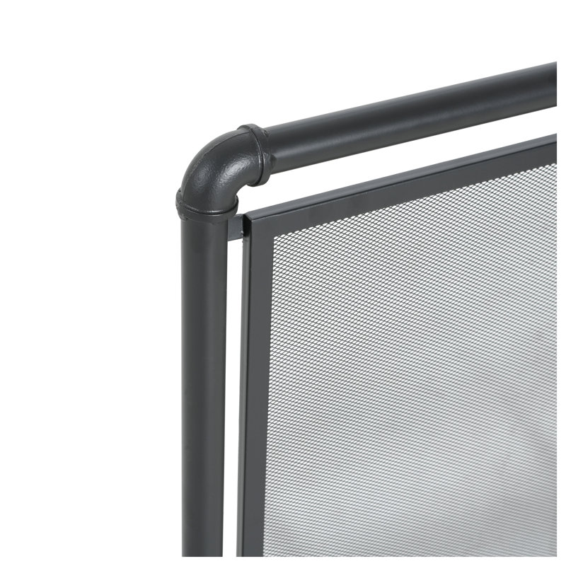 Pare-étincelles industriel en fer 1 panneau Celeste, l 36 po x H 29,5 po, noir