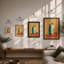 Two Figures In Profile Minimalist - Print-1630760657-1630760656