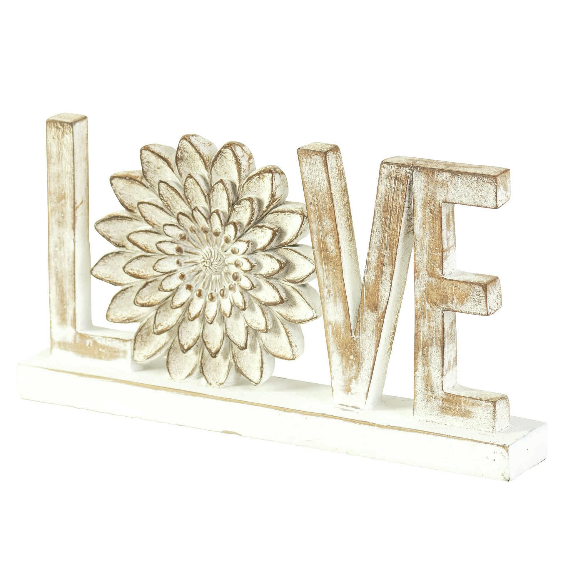 Gold Love Sign Letters Sweet Home Decorative Resin Signs letter Sculpture  for home & Office tabletop decor,Small LOVE letters decor for Wedding