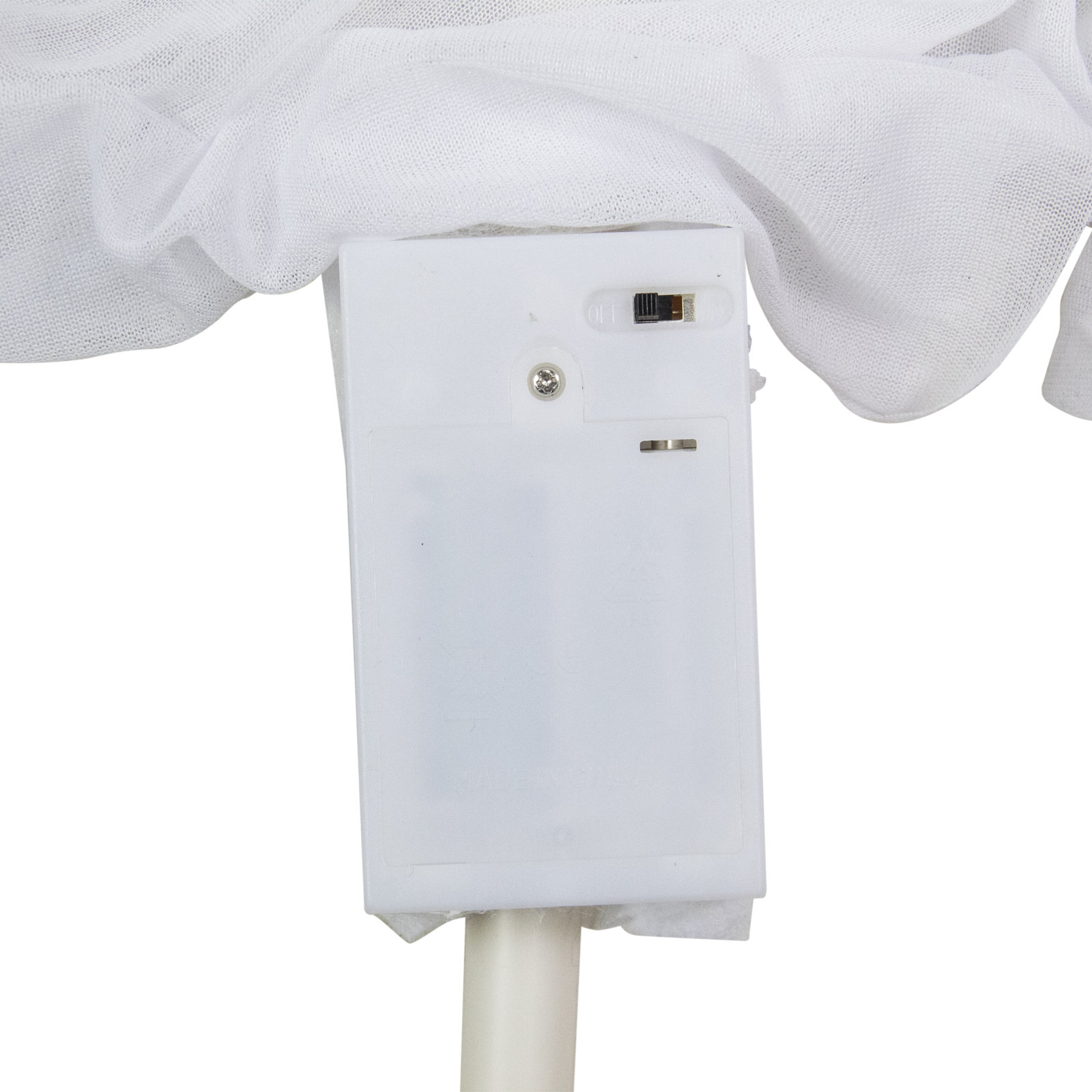 Lighted White Ghost Halloween Lawn Stakes 20"