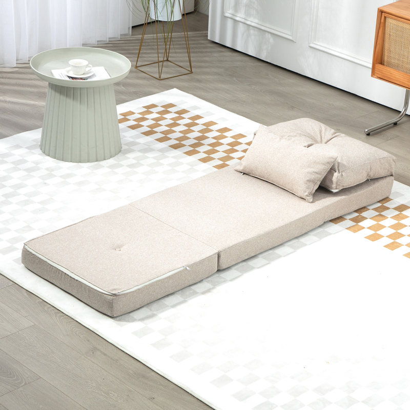 Lit de maison pliant et tapissier: revêtement de chaise en lin beige réglable