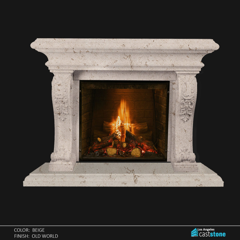 Manila Fireplace Surround, Beige Old World