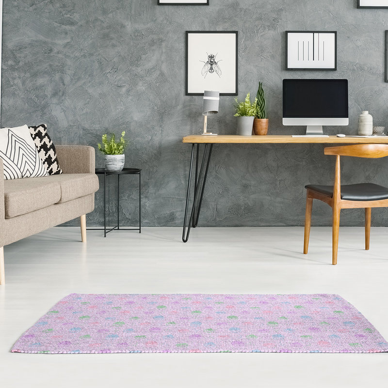 Tapis de zone mauve classic petits gâteaux, Rectangle 8 pi x 10 pi