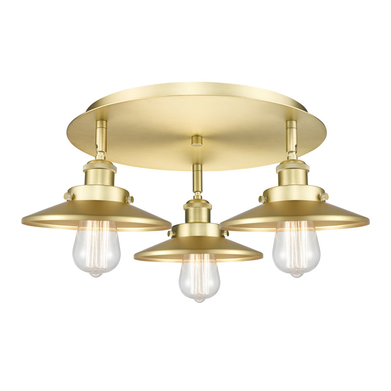 Amalle Flush Mount, Satin Gold, Satin Gold