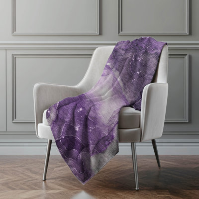 Addison Machine Washable Sherpa Watercolors Throw Blanket