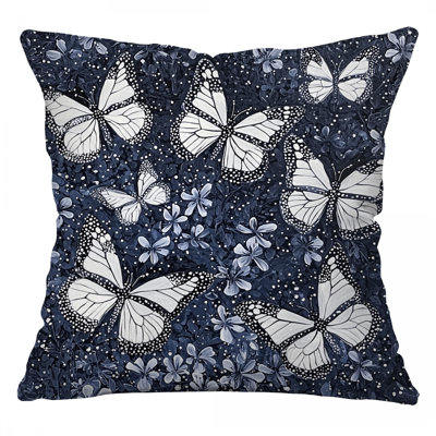 Butterflies Throw Pillow, Nature Cotton Twill Pillows